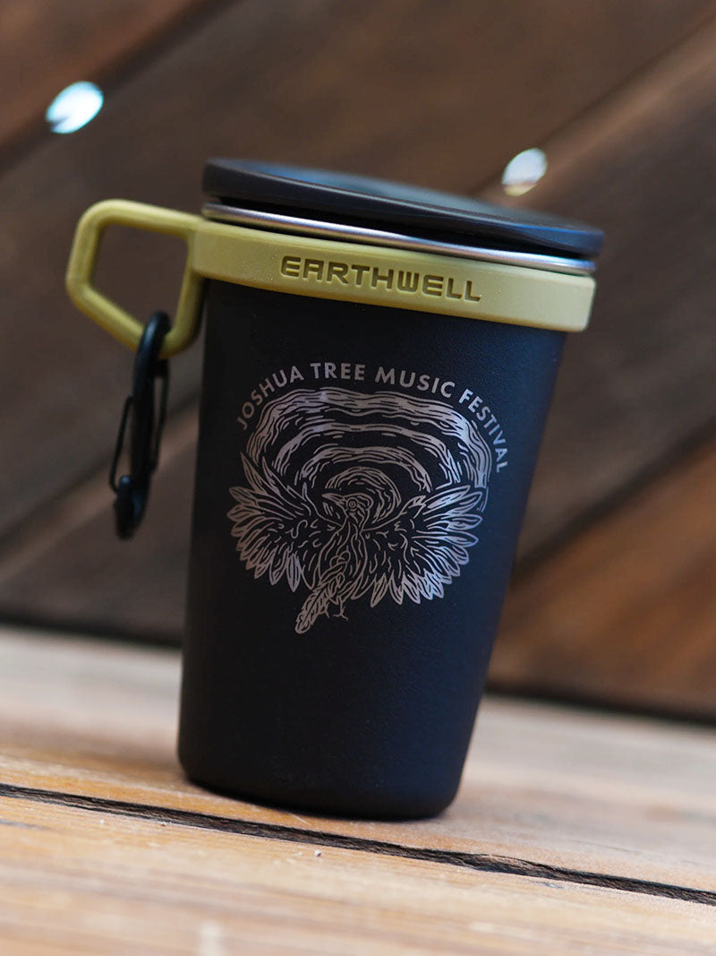 Roadrunner Cup with Silicone ring, clip, and lid